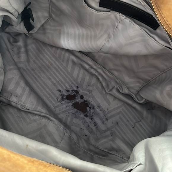 REBECCA MINKOFF Camel Vanity Zip Satchel Detachable Strap Purse Bag - Picture 5 of 8